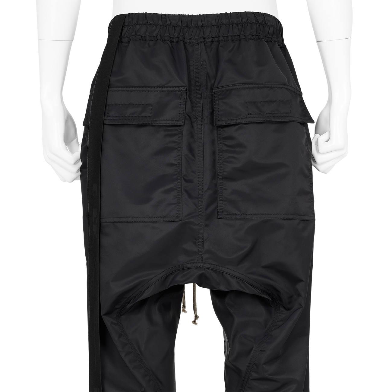 パンツ【新品】  Rick Owens DRKSHDW / リック・オウエンス・ダークシャドウ | PANTALONI DRAWSTRING CARGO PODS コットン サルエル カーゴ ショートパンツ | 46 | ブラック | メンズ