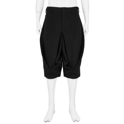 POLYESTER FOLD SHORTS BLACK