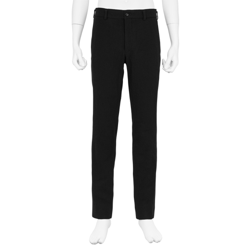 POLYESTER SLIM PANTS BLACK