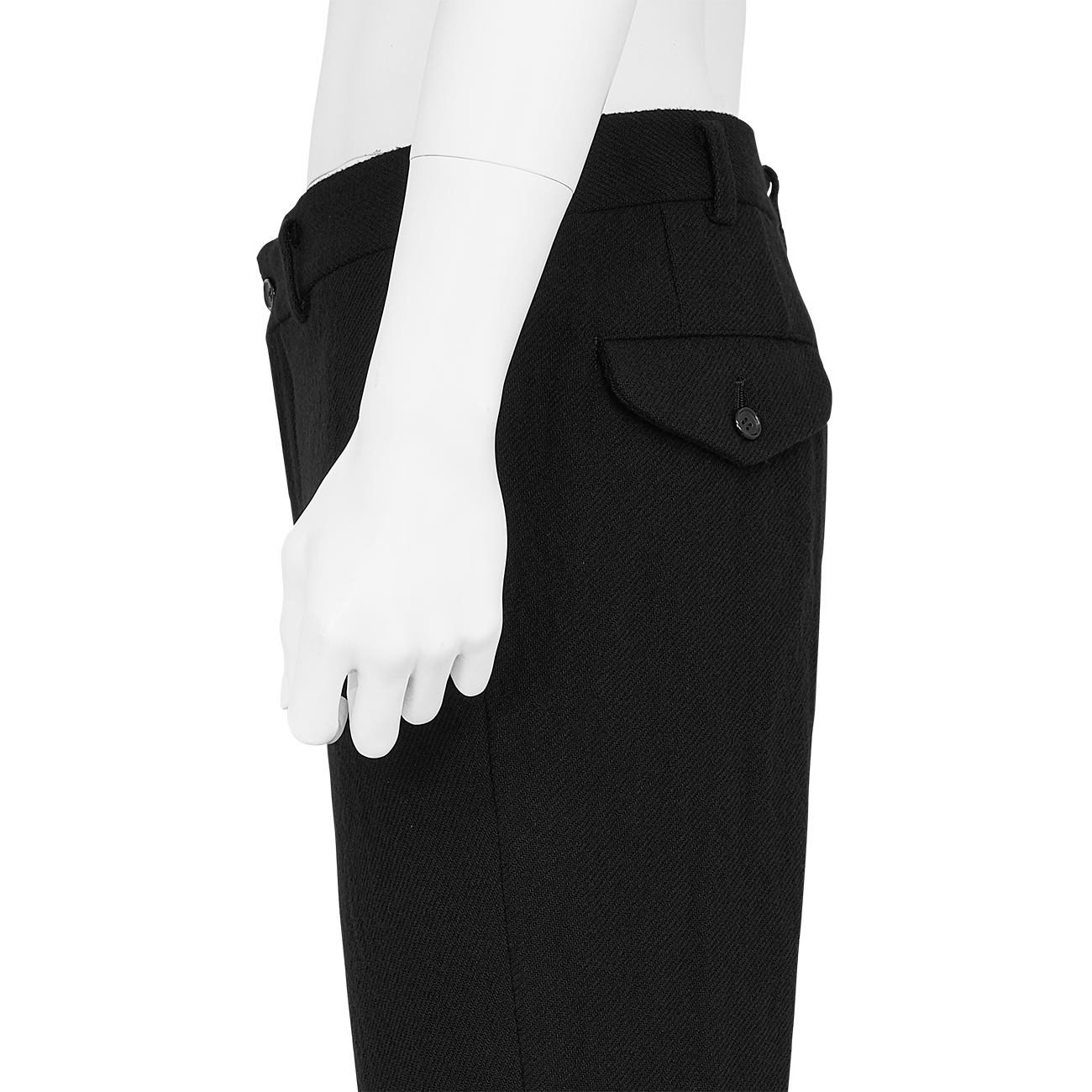 POLYESTER SLIM PANTS BLACK - COMME des GARCONS HOMME PLUS (コム デ