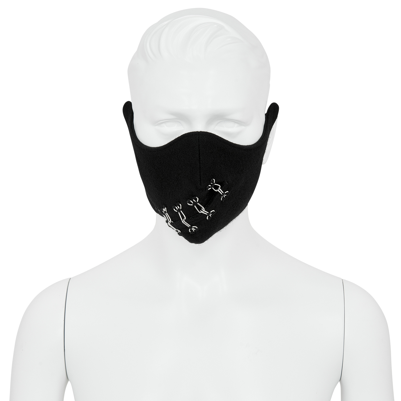 MASK WITH HOOK BLACK - Yohji Yamamoto POUR HOMME (ヨウジ ヤマモト MASK WITH HOOK BLACK - Yohji Yamamoto POUR HOMME (ヨウジ ヤマモト