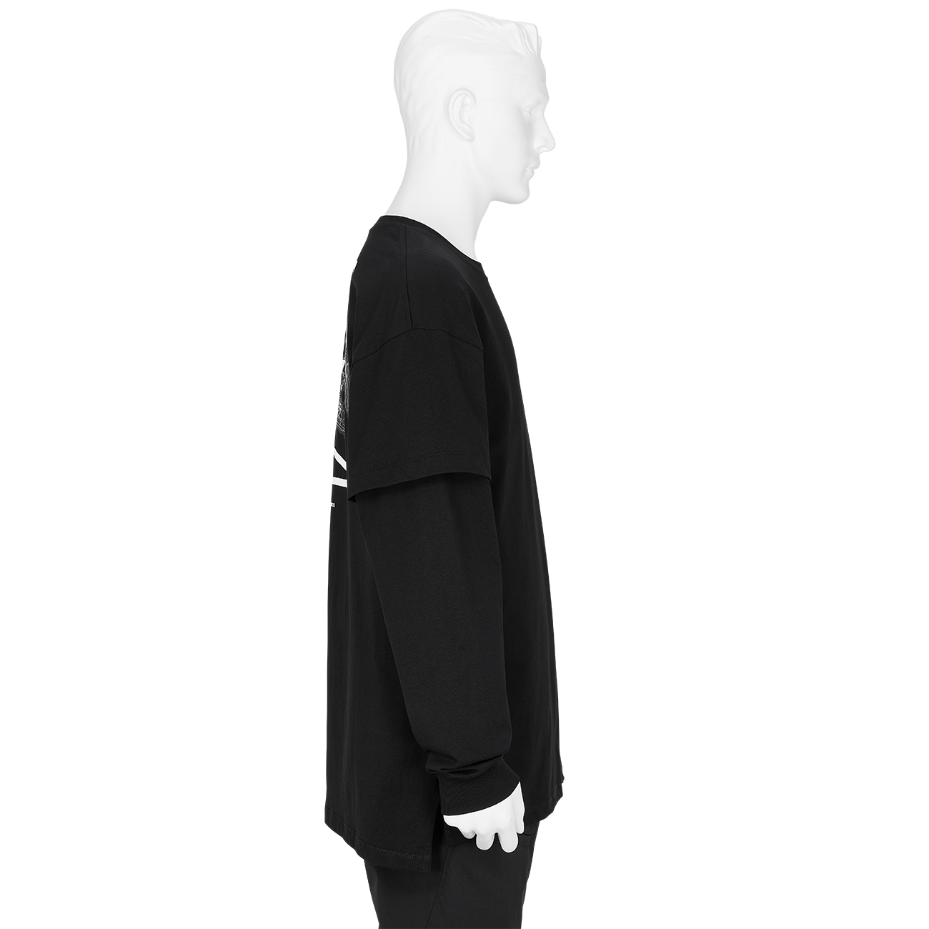 S29-PR-A ORGANIC COTTON LONG SLEEVE T-SHIRT BLACK - ACRONYM