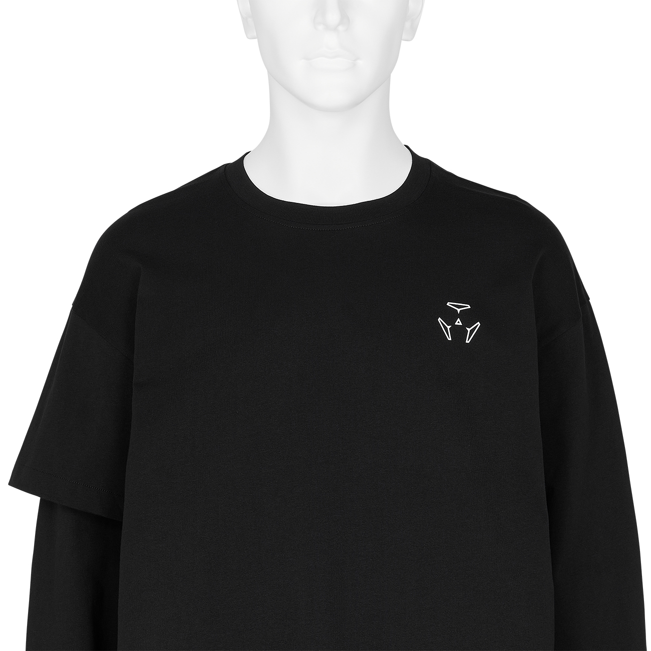 S29-PR-A ORGANIC COTTON LONG SLEEVE T-SHIRT BLACK - ACRONYM