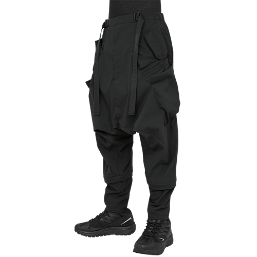 P30A-E NEXTEC EPIC ENCAPSULATED GLACIER ULTRAWIDE CONVERTIBLE PANTS BLACK