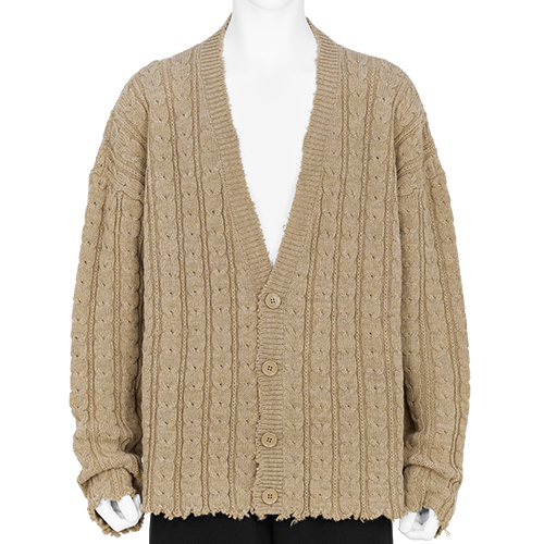 CABLE CARDIGAN BEIGE