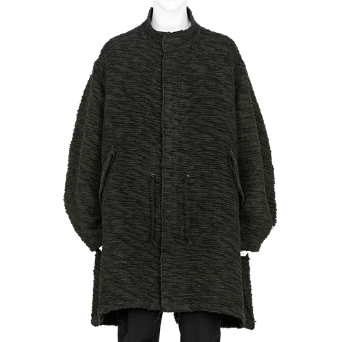 OVERDYE RAG RUG MILITARY FISHTAIL PARKA COAT BLACK GREEN