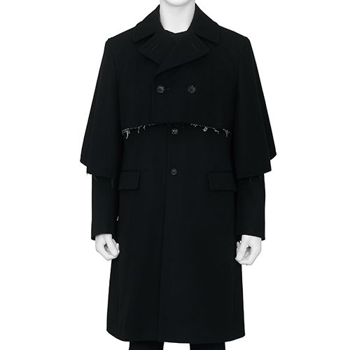 WOOL LAYER COAT BLACK