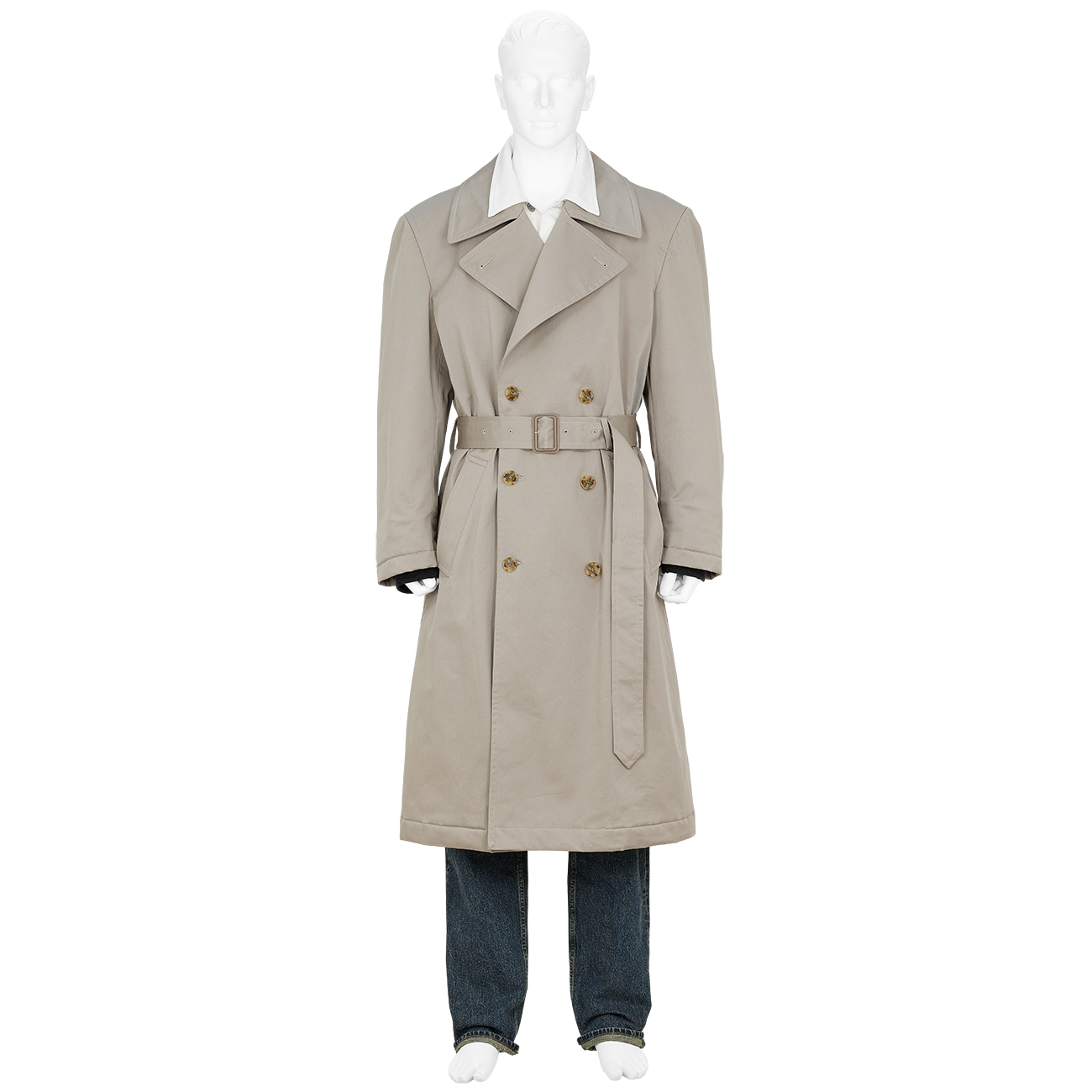 国内定価43万円Maison margiela wax-coated trench coat