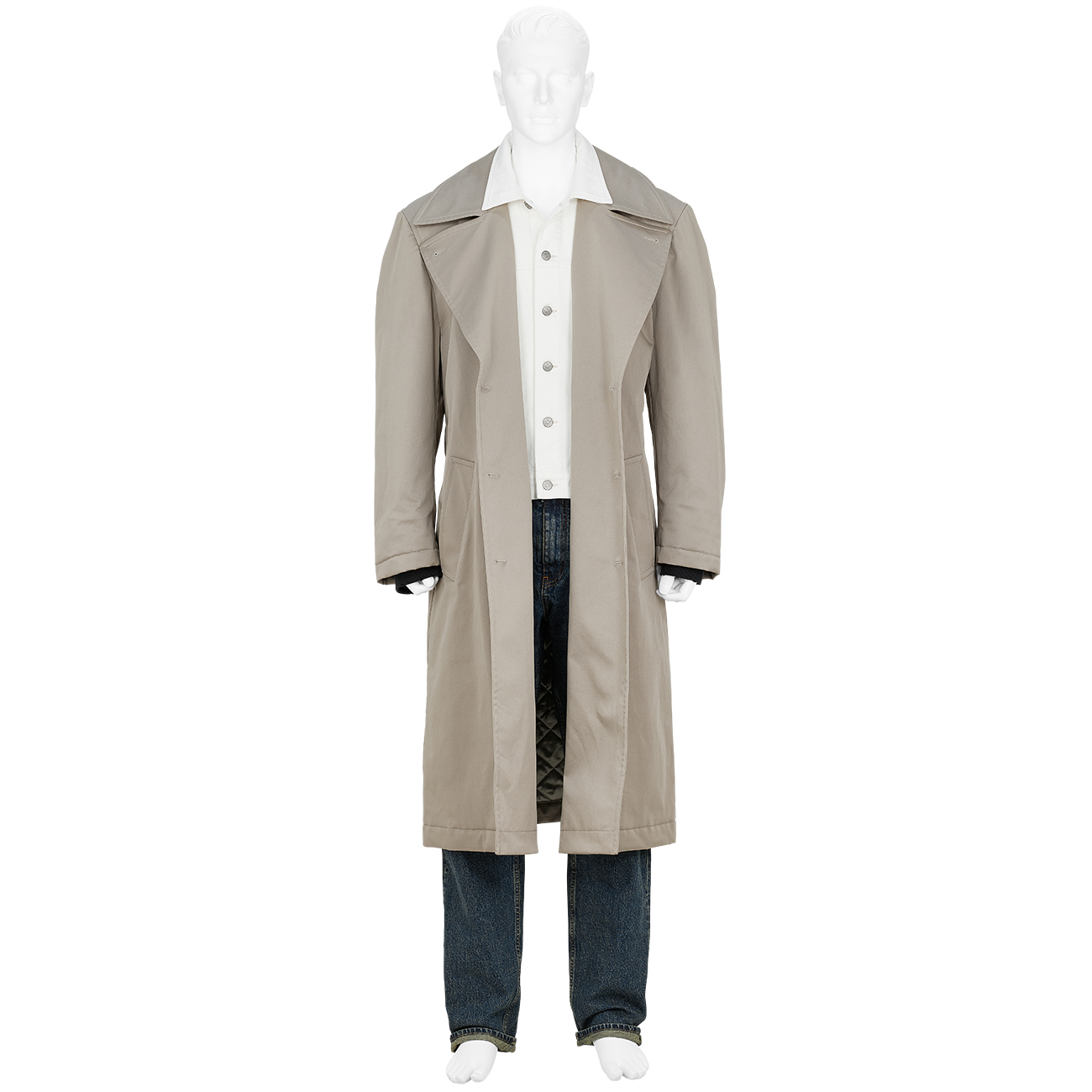 国内定価43万円Maison margiela wax-coated trench coat