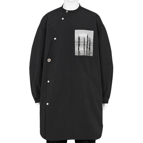 SOFU TESHIGAHARA LONG MILITARY SHIRT BLACK