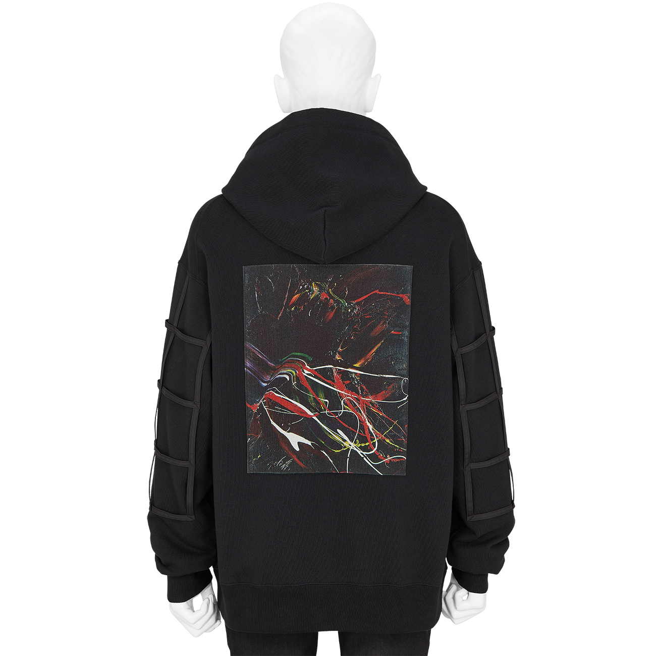 KAZUO SHIRAGA PRINT HOODIE BLACK - ALMOSTBLACK (オールモスト