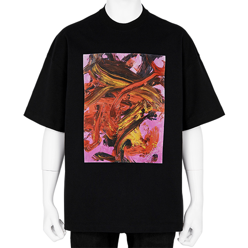 KAZUO SHIRAGA PRINT T-SHIRT BLACK