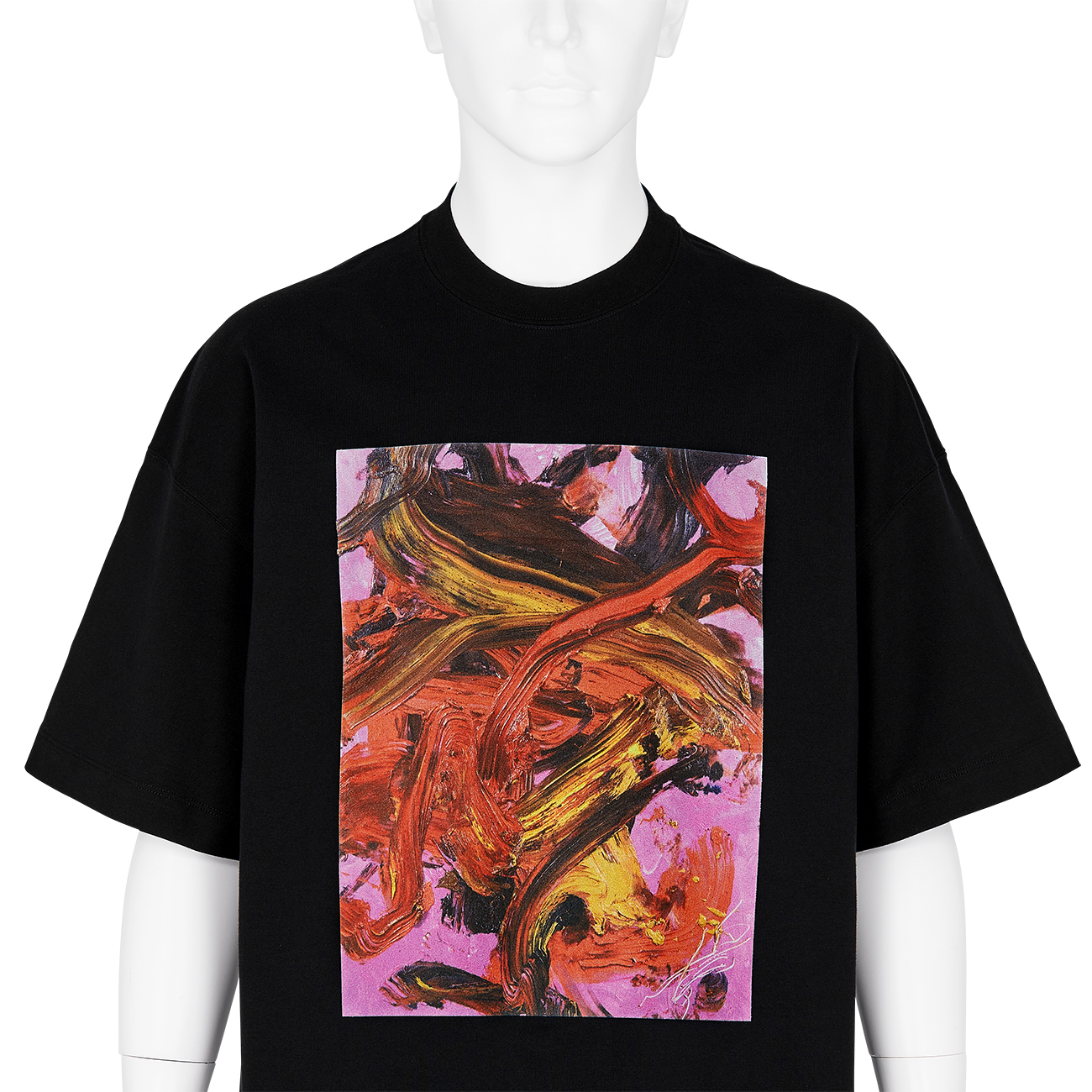 KAZUO SHIRAGA PRINT T-SHIRT BLACK - ALMOSTBLACK (オールモスト